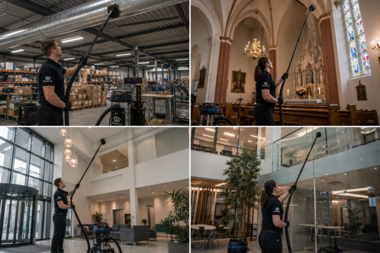 Drott24 höghöjdsstädning i lager, kyrka, entréhall och kontor