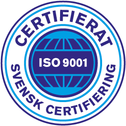 ISO 9001 – certifierat av Svensk Certifiering